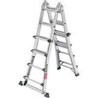Hailo Scala multifunzione in alluminio Master M100, con 4 gradini