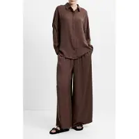 French Connection Damasco Air Flow Poly Ls Shirt Lt Walnut Brown Taglia: L | Maglie a manica lunga Outlet | Donna | Marrone