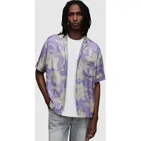 AllSaints Jardin Ss Shirt Fresh Lilac Taglia: XL | Camicie Casual Outlet | Uomo | Viola