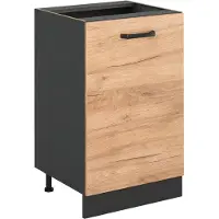 Vicco Mobiletto base cucina R-Line Rovere dorato/Antracite 50 cm senza piano di lavoro, Model 70283