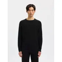 Selected Maglione Girocollo Uomini Nero XXL