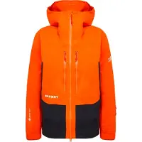 Mammut - Giacca impermeabile e traspirante in GORE-TEX ePE - Eiger Free Advanced HS Hooded Jacket Men Eiger Orange Black in Pelle - Taglia M - Nero