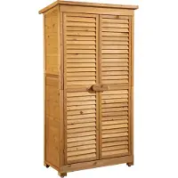 Wiltec Casetta da giardino con porta a vetri in legno di abete rosso con tetto bituminoso 870x465x1600 mm per giardino, terrazza e balcone Casetta per attrezzi Casetta in legno Armadio per attrezzi
