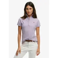 Superdry per donna. W6012208A Polo Heritage Slim Fit lilla (L), Casual, Cotone, Manica corta