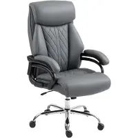HOMCOM Sedia da ufficio , poltrona ergonomica per ufficio in ecopelle, con schienale alto