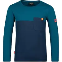 TROLLKIDS Kid's Bergen Longsleeve Maglia a manica lunga Bambini (152, blu)