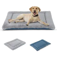 Merkloos Omgoods - Cuscino per cuccia per cani, doppio strato, lavabile, grigio/blu, disponibile in diverse dimensioni