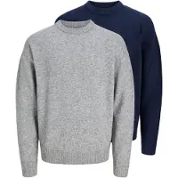 Jack & jones Pullover 'JJESOHO OLLIE' navy / grigio sfumato