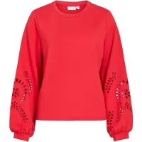 Vila Visandy Round Neck Felpa A Maniche Lunghe