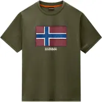 Napapijri Maglietta 'FLAG TIKI' blu / oliva / rosso vino / bianco