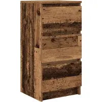 vidaXL Credenza effetto legno vecchio 37,5x35x76 cm materiale a base di legno