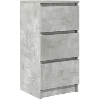 vidaXL Credenza grigio cemento 37,5x35x76 cm materiale a base di legno