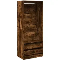 vidaXL Armadio rovere fumé 80x50x200 cm materiale a base di legno