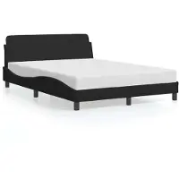 vidaXL Struttura letto "Dover" nera 140x200 cm in velluto