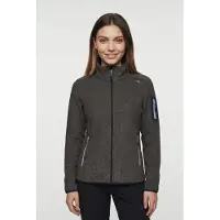 CMP Women's Jacket 3H14746A Giacca in pile Donna (44, nero/grigio)