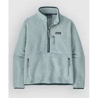 Patagonia Women's Retro Pile Marsupial Felpa con cappuccio Donna (L, grigio/turchese)