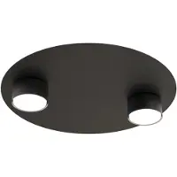 Emibig Lampada a sospensione BOLX nera 2xGX53x10W in metallo, dimensioni: 8x40x40 cm, IP20,
