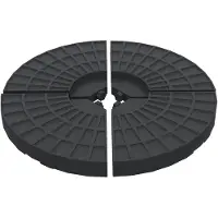 Outsunny - Set da 4 pesi per ombrellone, riempibili con 52 kg di acqua o 68 kg di sabbia