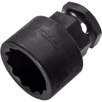 Hazet Avvitatore a impatto, inserto per chiave a bussola 900SZ6-24, 1/2" (12,5 mm) quadrato cavo, esagono esterno da 24 mm, esagono doppio esterno Tractionsp