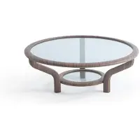 Xl Moebel Gmbh Tavolino rotondo marrone per soggiorno Tavolino di design in vetro Mobili di pregio