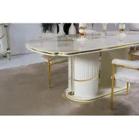 Xl Moebel Gmbh Moderno tavolo da pranzo in legno massello – Perfetto per ogni sala da pranzo.