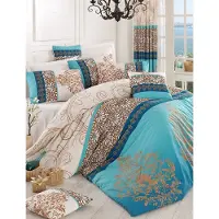 L'essentiel Maison , Adal- PRL2154, turchese, copriletti, 100% cotone rinforzato