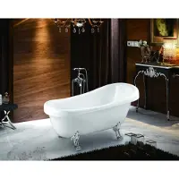Xl Moebel Gmbh Vasca da bagno indipendente Vasca da bagno moderna ovale bianca