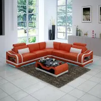 Xl Moebel Gmbh Ledersofa Couch Wohnlandschaft Ecksofa Eck Garnitur Design Modern Sofa G8030B