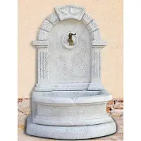 Casa Padrino fontana da parete in stile liberty grigio / ottone antico H. 112 cm - Italy