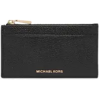 Michael Kors portacarte da donna con logo lettering in metallo sul davanti nero