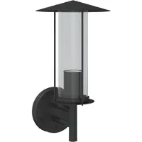 vidaXL Applique da esterno in acciaio inox nero
