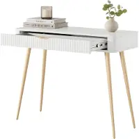 Dmora Katerara - Toeletta, 100x38x78h cm Bianco, un Cassetto
