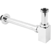 CERANO - Sifone per lavabo - 5/4" - acciaio inossidabile - DN32 mm - cromato