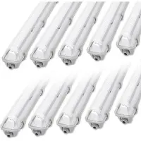 OEM Kit di 10 lampade LED T8, lunghezza 150 cm, 24W, 6500K, luce bianca fredda, 2400 lumen, adatte per garage, officine, cantine