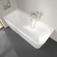 Villeroy & Boch , vasca da bagno ad incasso "Taro", con rivestimento laterale, dimensioni 180 x 80 cm, per installazione ad angolo, lato sinistro