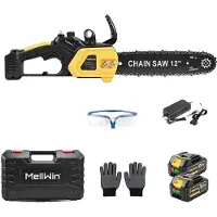OEM Troncatrice elettrica a batteria, motore brushless, diametro di taglio di 12 pollici, set con 2 batterie, spina di tipo C per uso in Europa (100V-240V)