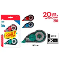 MP Main Paper Correttore in rotolo 5 mm x 20 m, confezione da 3 pezzi -