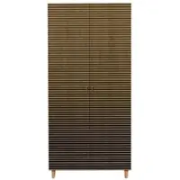Dmora Guardaroba 2 Ante Astilbe 52x192h cm Marrone Quercia, Appendiabiti 2 Ante