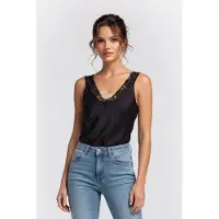 ARKET Hanny Lace Top Black Taglia: 38 | Magliette intime Outlet | Donna | Nero
