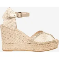 Alhamas Sandalo con cinturino 'Alpargata Cuña 10 cm' bianco