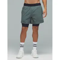 DRILLS Apparel Pantaloni sportivi 'XFUNCTION 2-in-1 Shorts' verde scuro