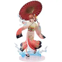 Kadokawa Games Statua A Certain Scientific Railgun T Mikoto Misaka Versione Furisode Kimono 1/7 28 Cm