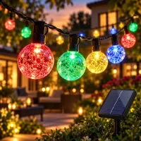 Rosikey 9.5M Fairy Lights Outdoor Solar Light Bulbs LED Fairy Lights, Indoor Outdoor Christmas Lighting Outdoor Garden Decoration, Colorful