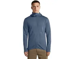 Icebreaker Merino 560 Realfleece Elemental II L/S Zip Hoodie Giacca di merino Uomo (M, blu)