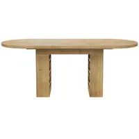 MODFU Tavolo da pranzo allungabile, per 6-8 persone, tavolo da cucina, tavolino con ripiani aperti, piano del tavolo spesso, in legno di quercia, estensibile da 150 a 200 cm