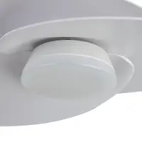 Mantra-Iluminacion Ventilatore da soffitto LED Nenufar, bianco, CC, silenzioso, CCT, 74 cm