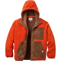 Passenger Women's Clover Recycld Sherpa Fleece Hooded Jacket Giacca in pile Donna (M, rosso/marrone)