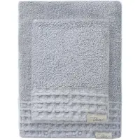 THUN Set 2 Asciugamani Iconic Elegance 40x60 + 60x100 cm Tinta Unita Light Blue