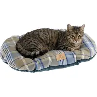 Ferplast Cuscino imbottito per cani e gatti SCOTT 55/4, motivo scozzese, lavabile, blu