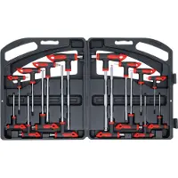 Bgs Diy 90 | Set di cacciaviti con impugnatura a T e lama laterale | Bussola esagonale / profilo a T (per Torx) | 16 pz.